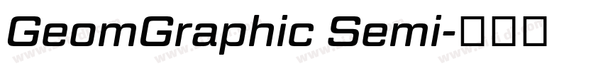 GeomGraphic Semi字体转换